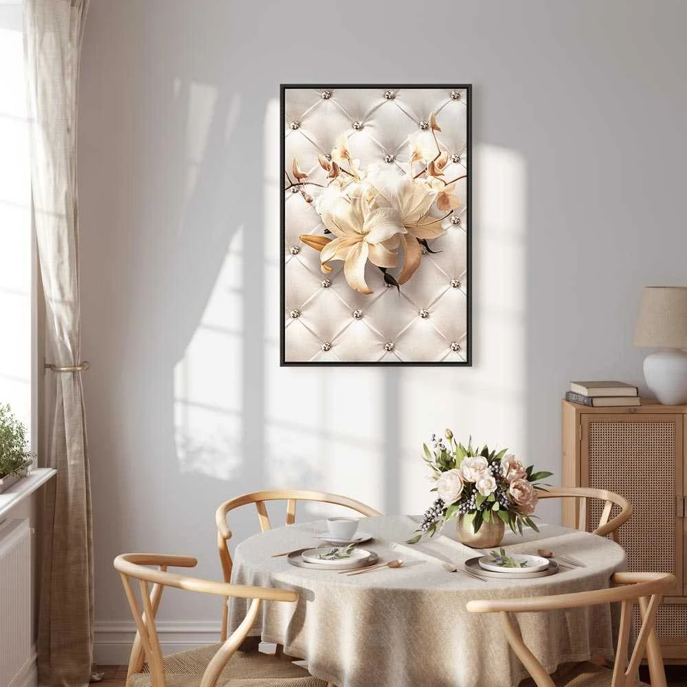 Artgeist Paveikslas - Diamond Lilies (1 Part) Vertical