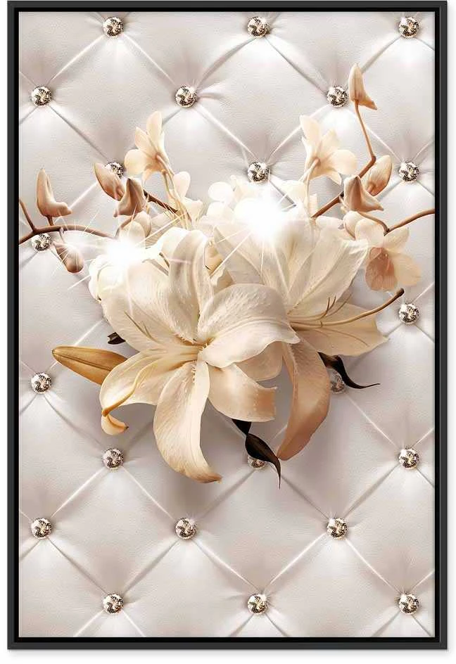 Artgeist Paveikslas - Diamond Lilies (1 Part) Vertical