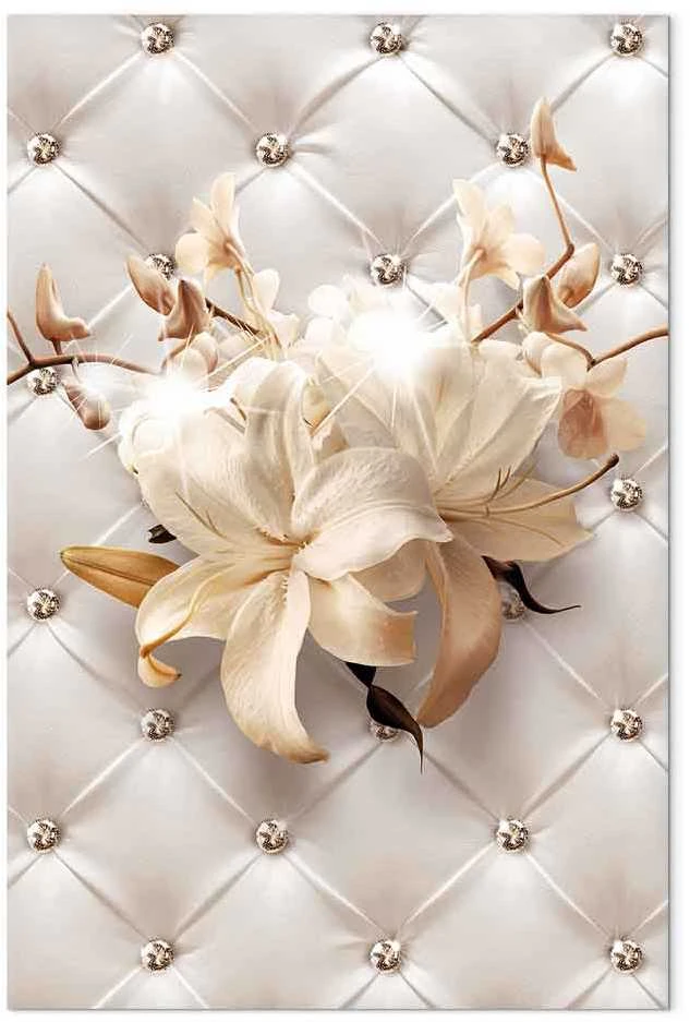 Artgeist Paveikslas - Diamond Lilies (1 Part) Vertical