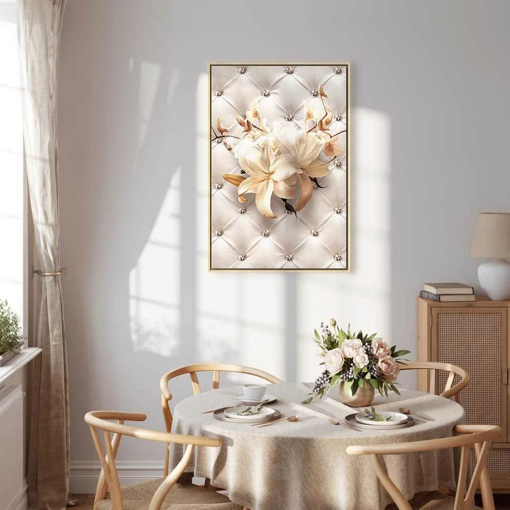 Artgeist Paveikslas - Diamond Lilies (1 Part) Vertical