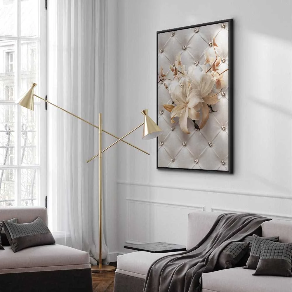 Artgeist Paveikslas - Diamond Lilies (1 Part) Vertical