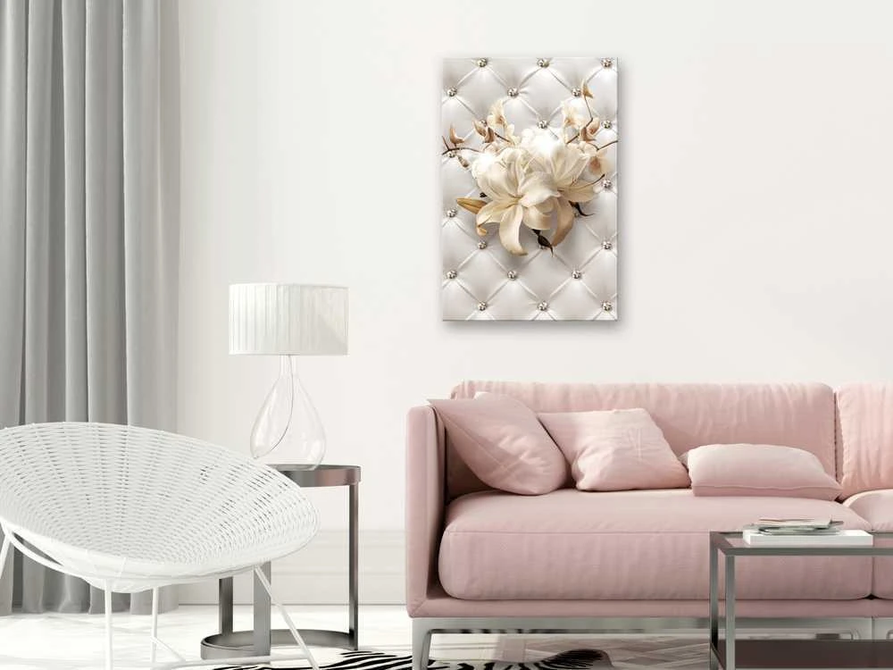 Artgeist Paveikslas - Diamond Lilies (1 Part) Vertical