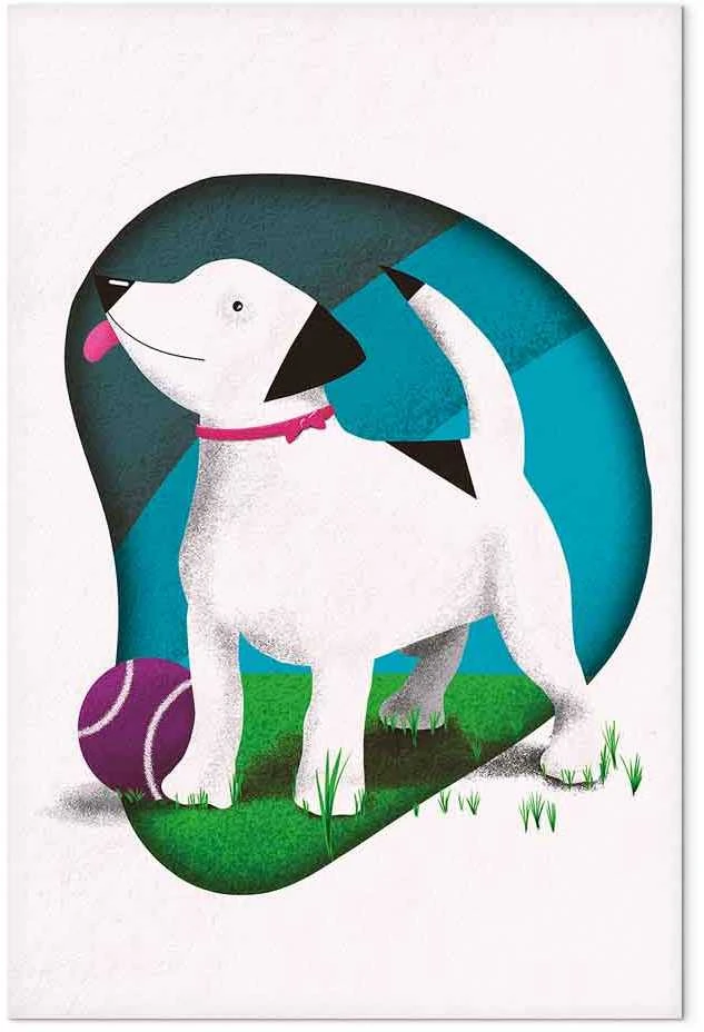 Artgeist Paveikslas - Dog and Ball (1 Part) Vertical