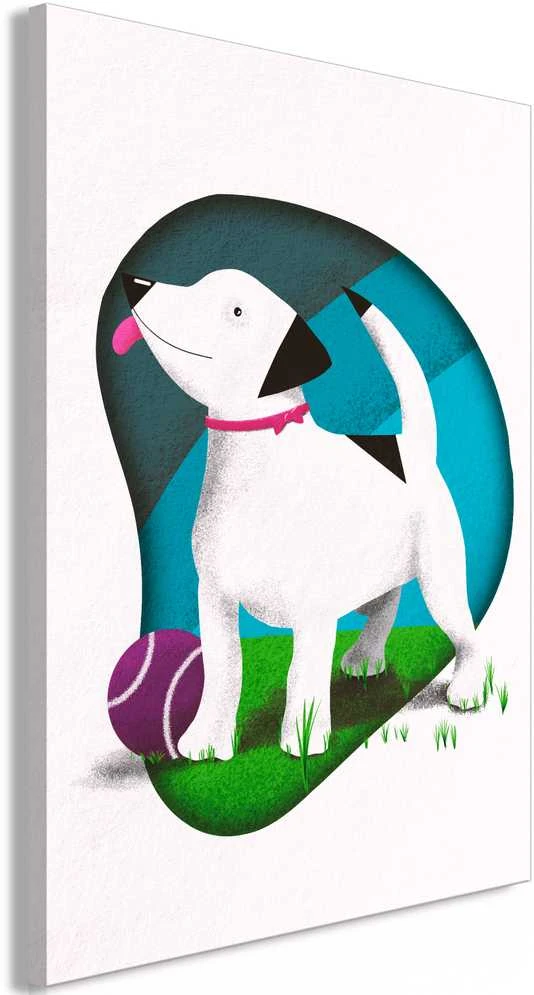 Artgeist Paveikslas - Dog and Ball (1 Part) Vertical