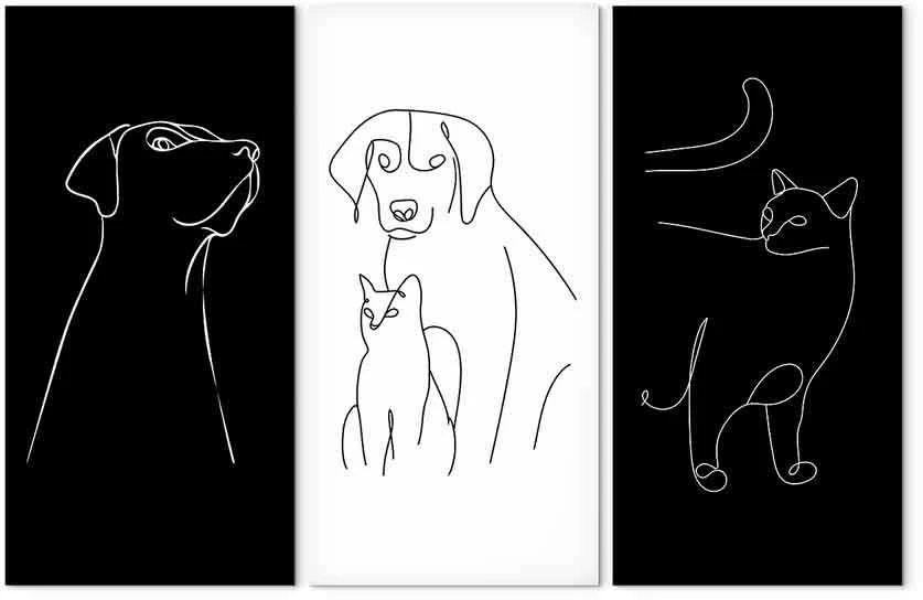 Artgeist Paveikslas - Domestic Animals (3 Parts)