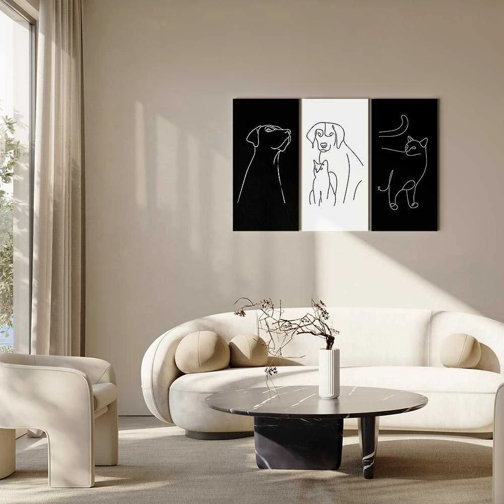Artgeist Paveikslas - Domestic Animals (3 Parts)