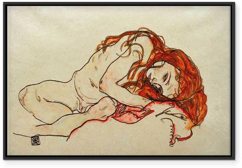 Artgeist Paveikslas - Egon Schiele – Crouched Girl With Bowed Head
