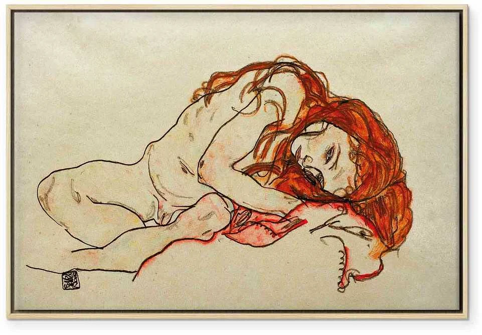 Artgeist Paveikslas - Egon Schiele – Crouched Girl With Bowed Head