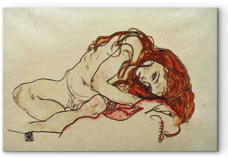 Artgeist Paveikslas - Egon Schiele – Crouched Girl With Bowed Head