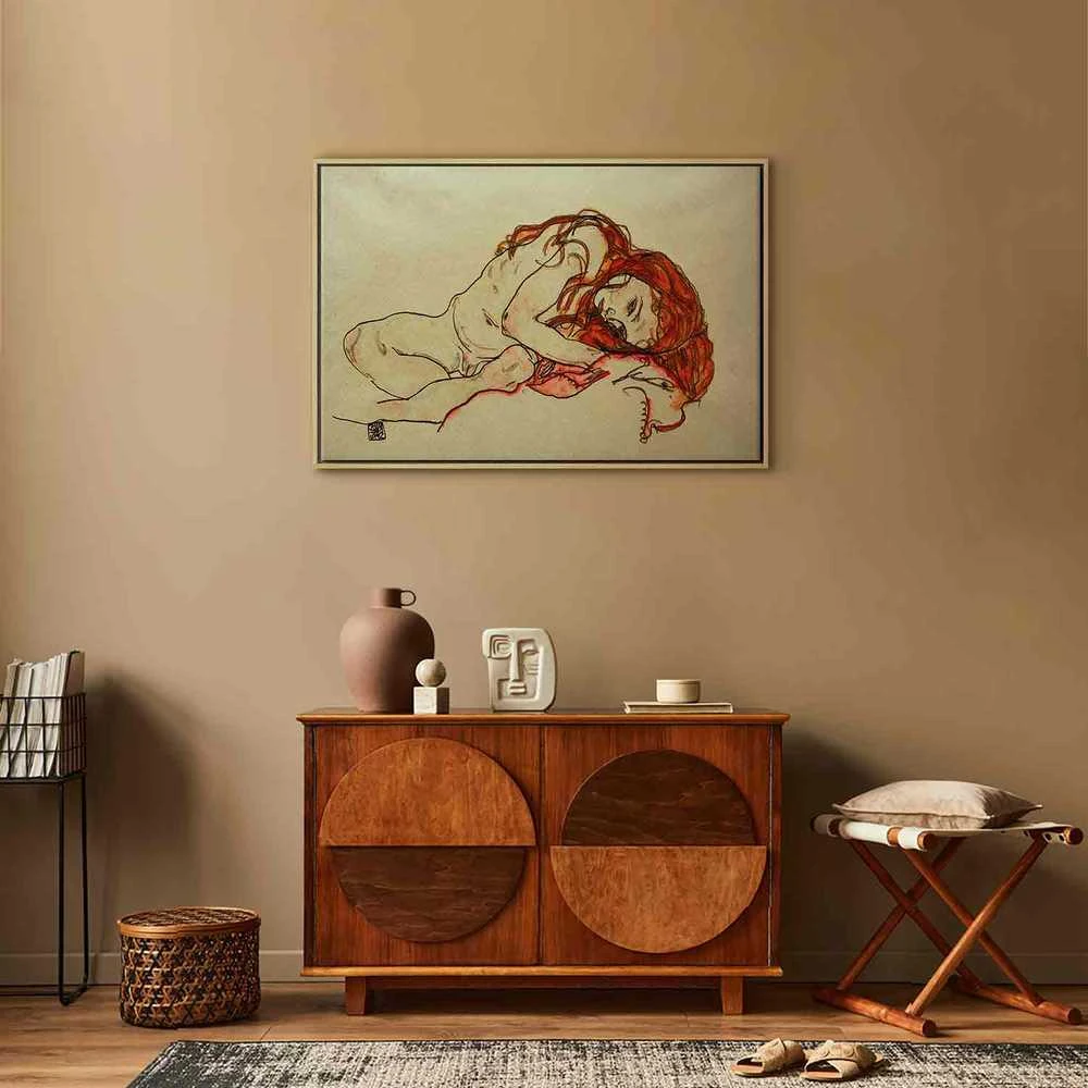 Artgeist Paveikslas - Egon Schiele – Crouched Girl With Bowed Head