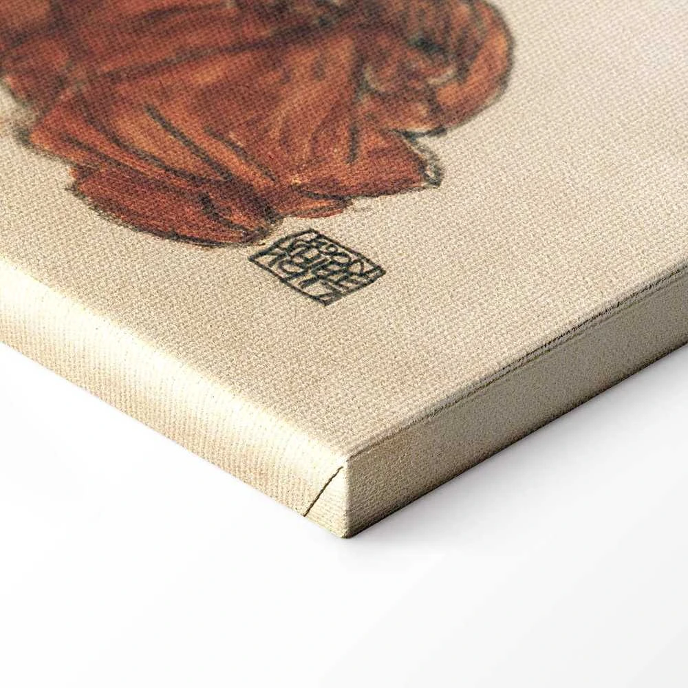 Artgeist Paveikslas - Egon Schiele – Liegender Akt mit gelbem Handtuch