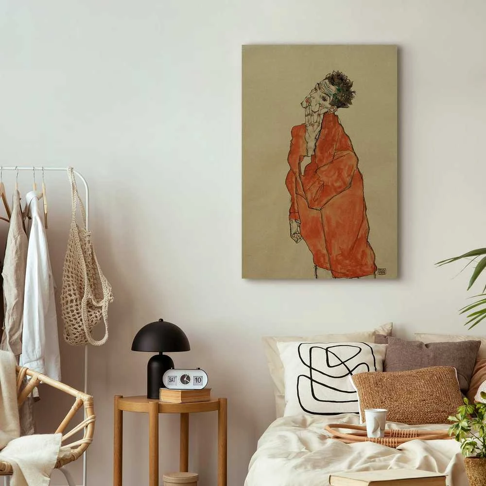Artgeist Paveikslas - Egon Schiele – Self-Portrait (Man in Oranžinis Jacket)