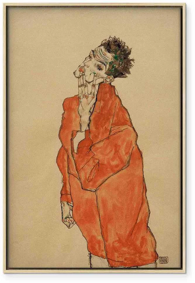 Artgeist Paveikslas - Egon Schiele – Self-Portrait (Man in Oranžinis Jacket)