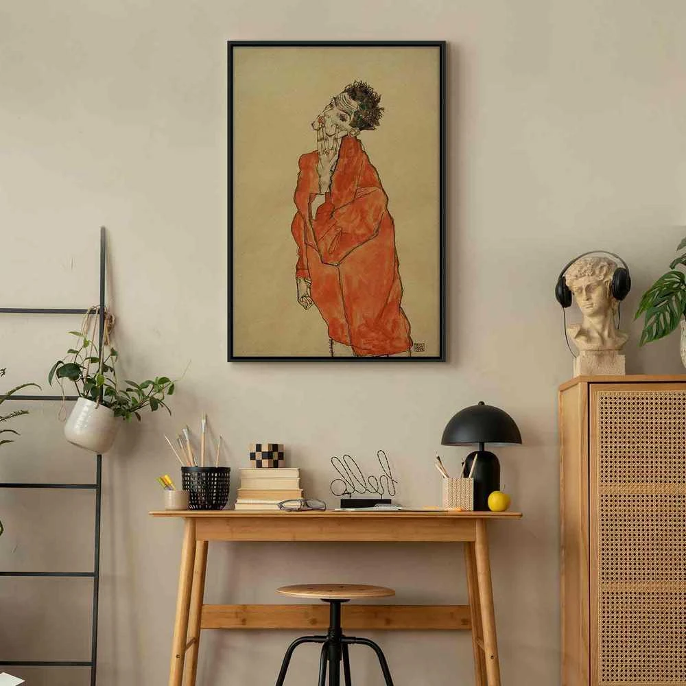 Artgeist Paveikslas - Egon Schiele – Self-Portrait (Man in Oranžinis Jacket)
