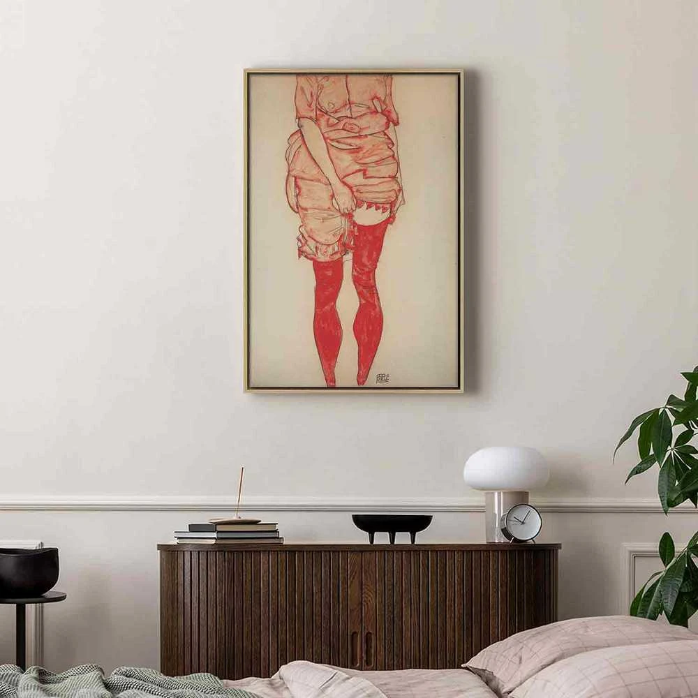 Artgeist Paveikslas - Egon Schiele – Standing Woman in Raudona