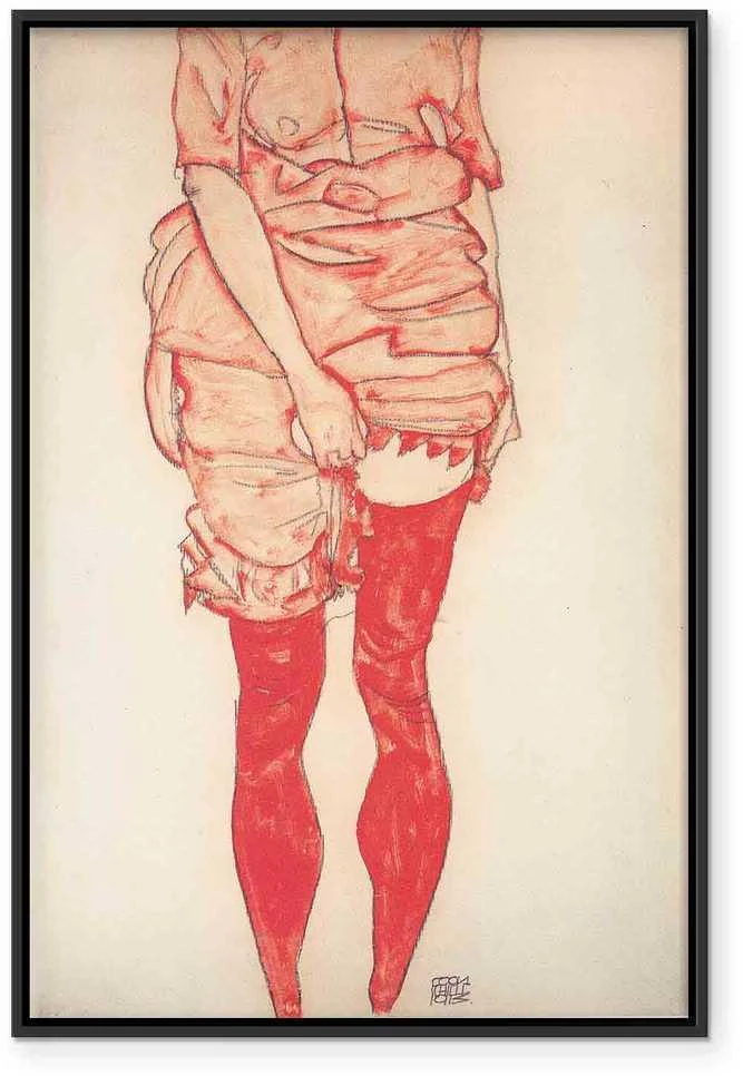 Artgeist Paveikslas - Egon Schiele – Standing Woman in Raudona
