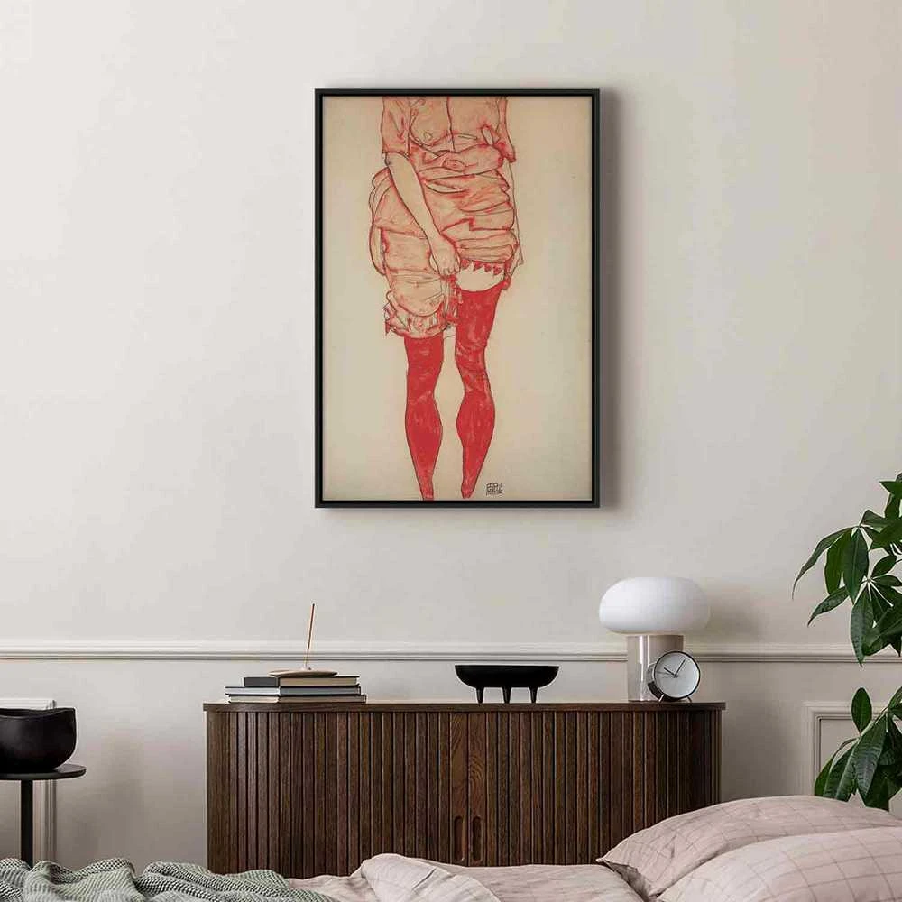 Artgeist Paveikslas - Egon Schiele – Standing Woman in Raudona