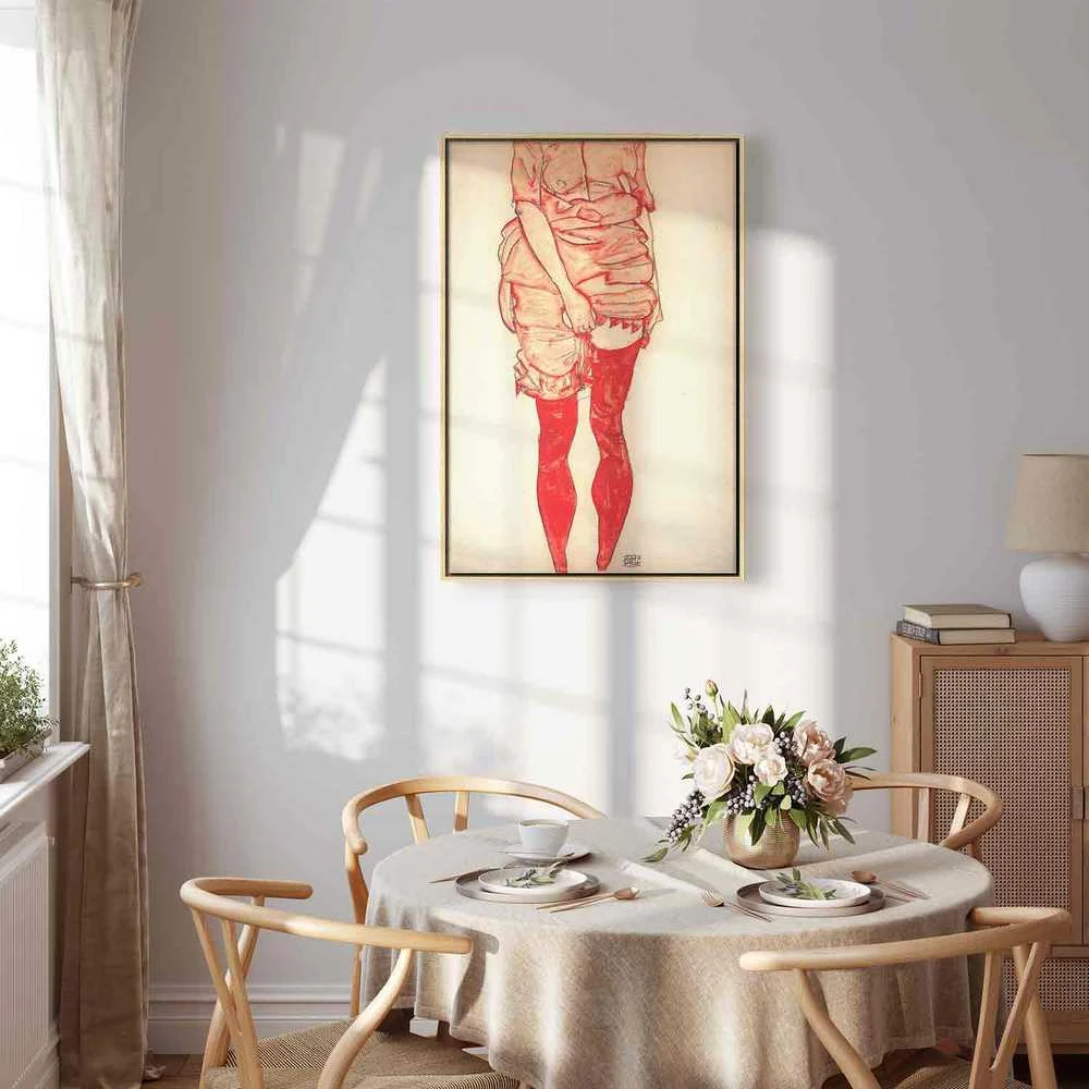 Artgeist Paveikslas - Egon Schiele – Standing Woman in Raudona