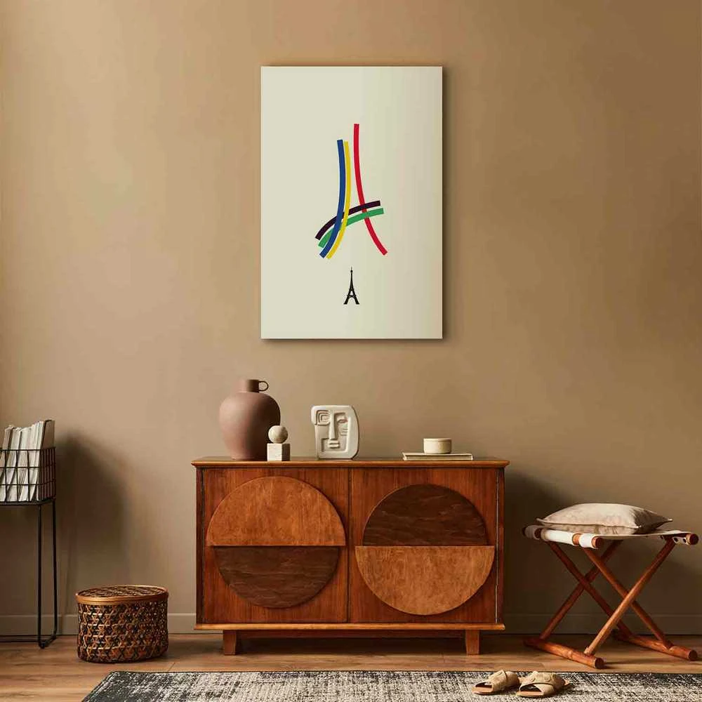 Artgeist Paveikslas - Eiffel Tower - Colorful Graphics - Abstraction