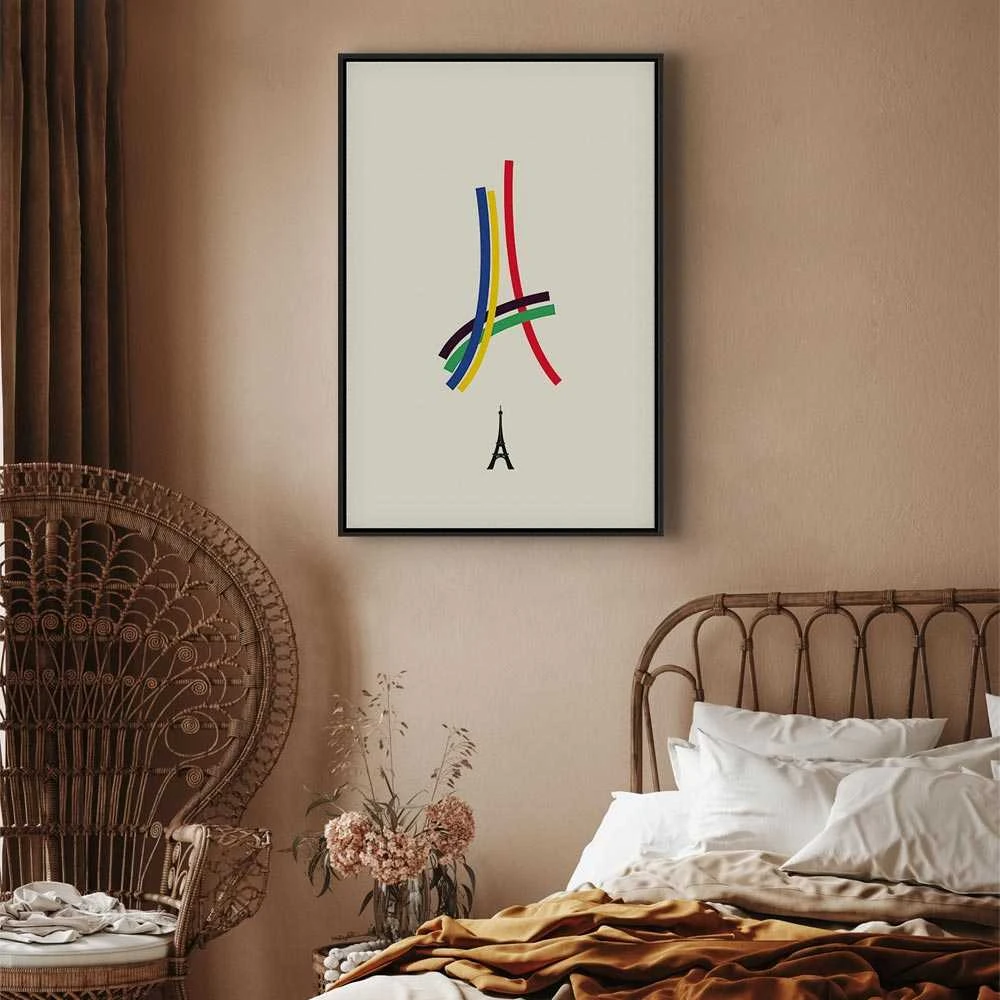 Artgeist Paveikslas - Eiffel Tower - Colorful Graphics - Abstraction