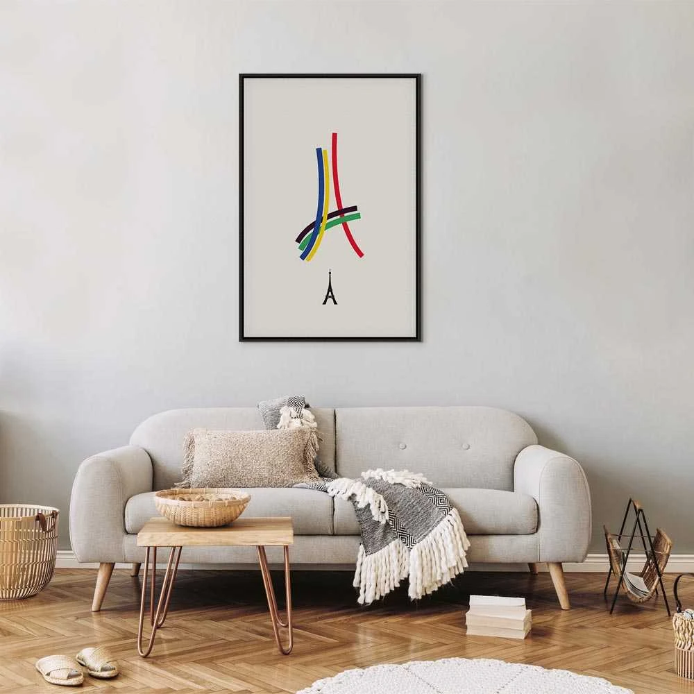 Artgeist Paveikslas - Eiffel Tower - Colorful Graphics - Abstraction