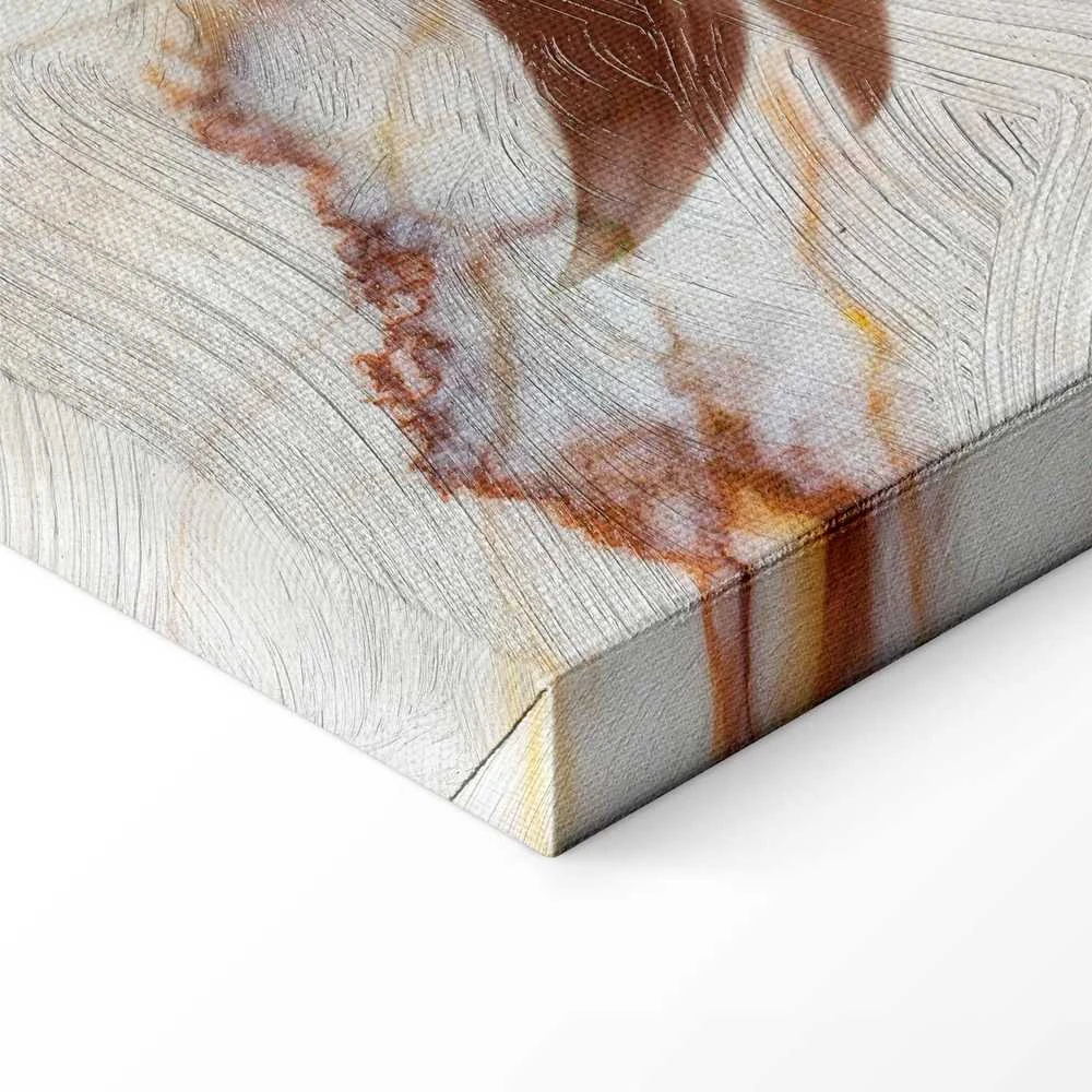 Artgeist Paveikslas - Elegance of a Flower (1-part) - Delicate Lily on Marble in Sepia