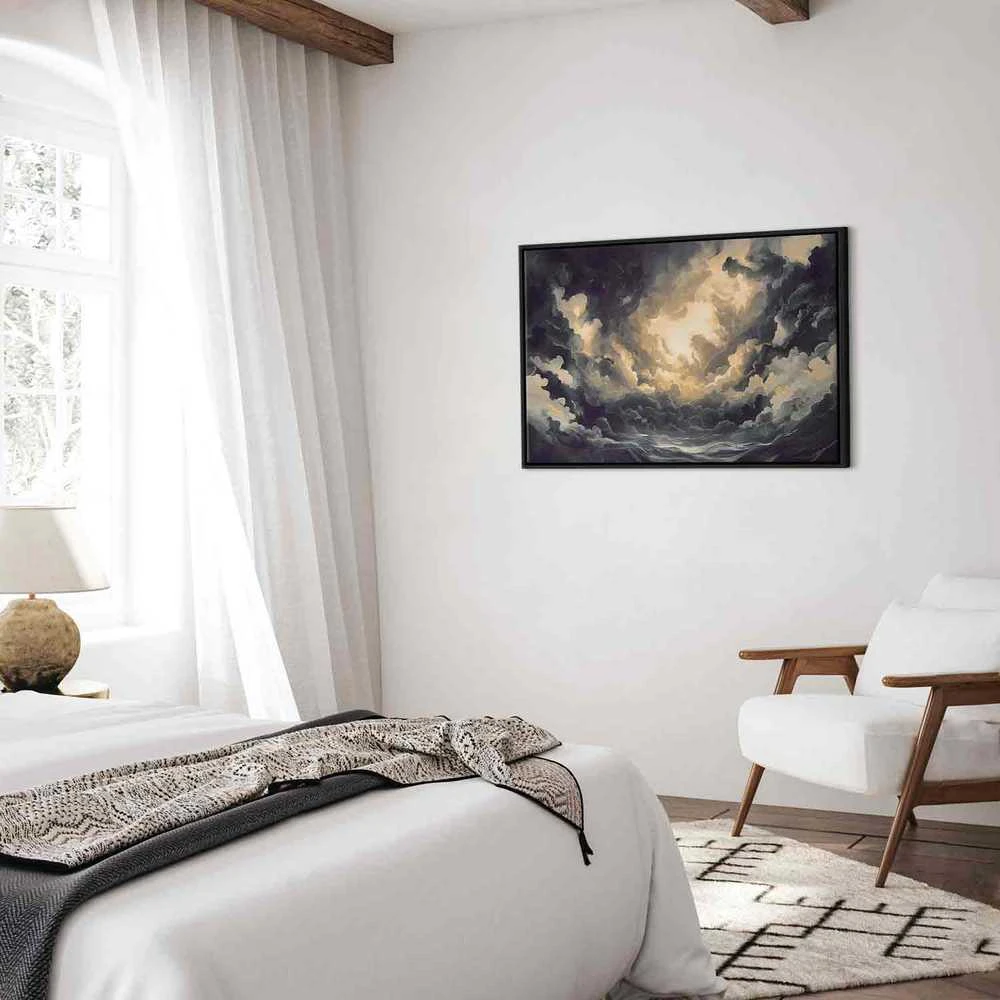 Artgeist Paveikslas - Epic Light Play: The Sun Battling for Dominance Over the Clouds
