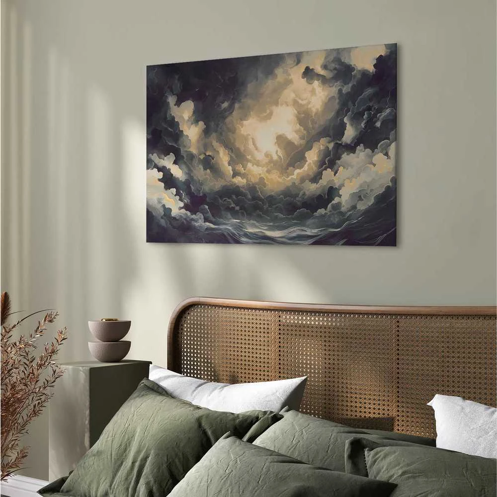 Artgeist Paveikslas - Epic Light Play: The Sun Battling for Dominance Over the Clouds