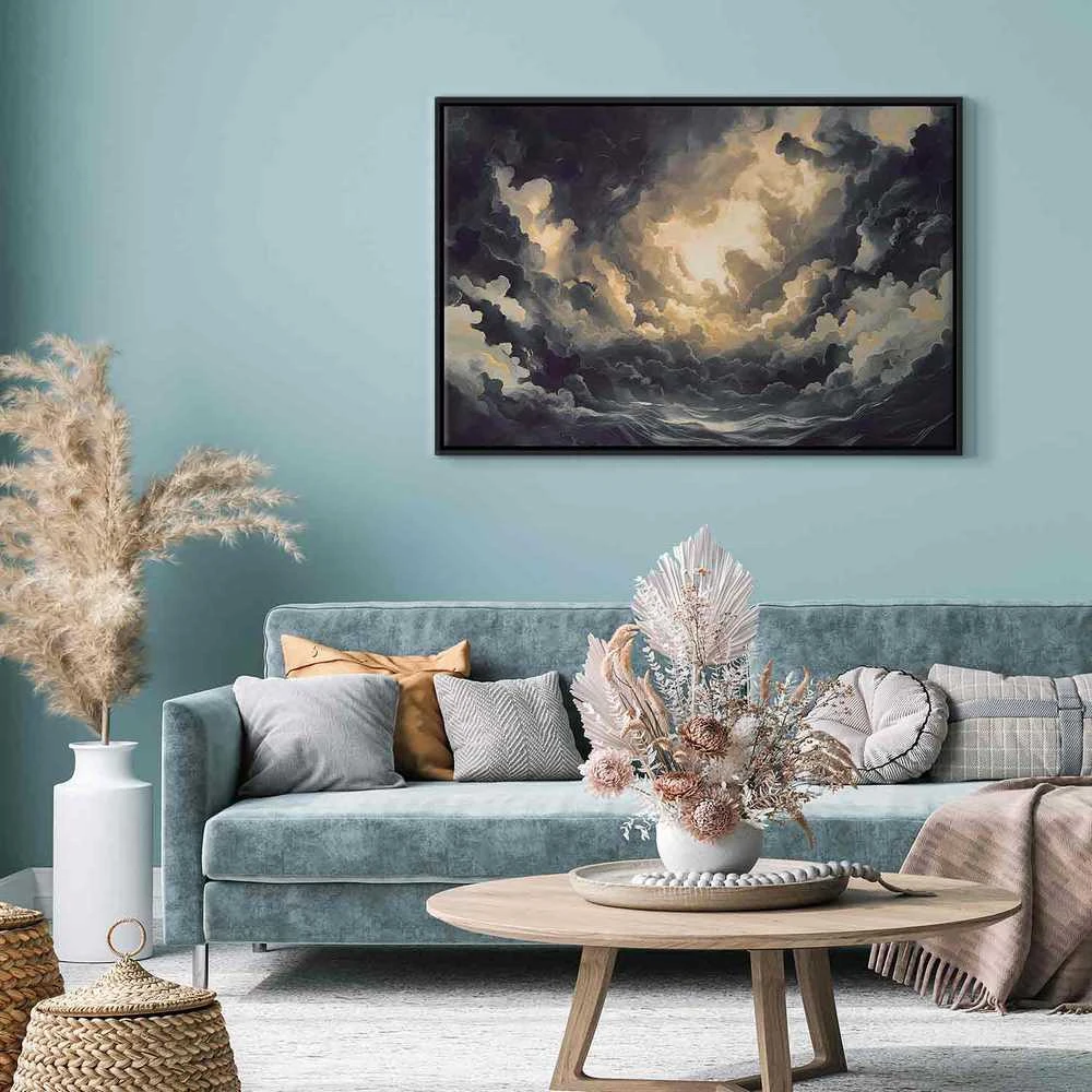 Artgeist Paveikslas - Epic Light Play: The Sun Battling for Dominance Over the Clouds