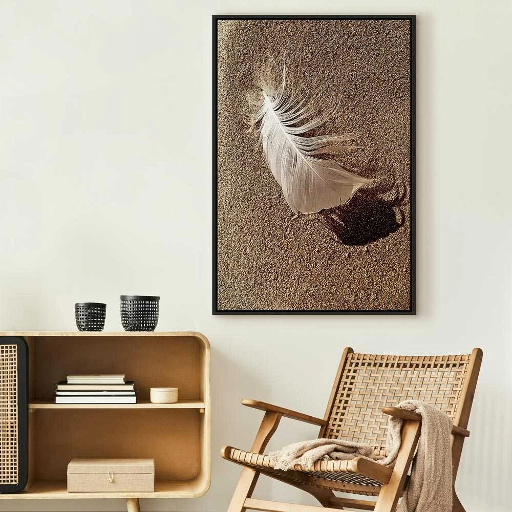 Artgeist Paveikslas - Feather on the Sand (1 Part) Vertical