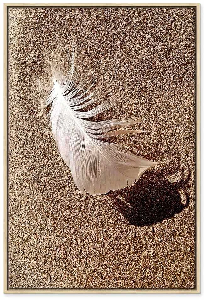 Artgeist Paveikslas - Feather on the Sand (1 Part) Vertical