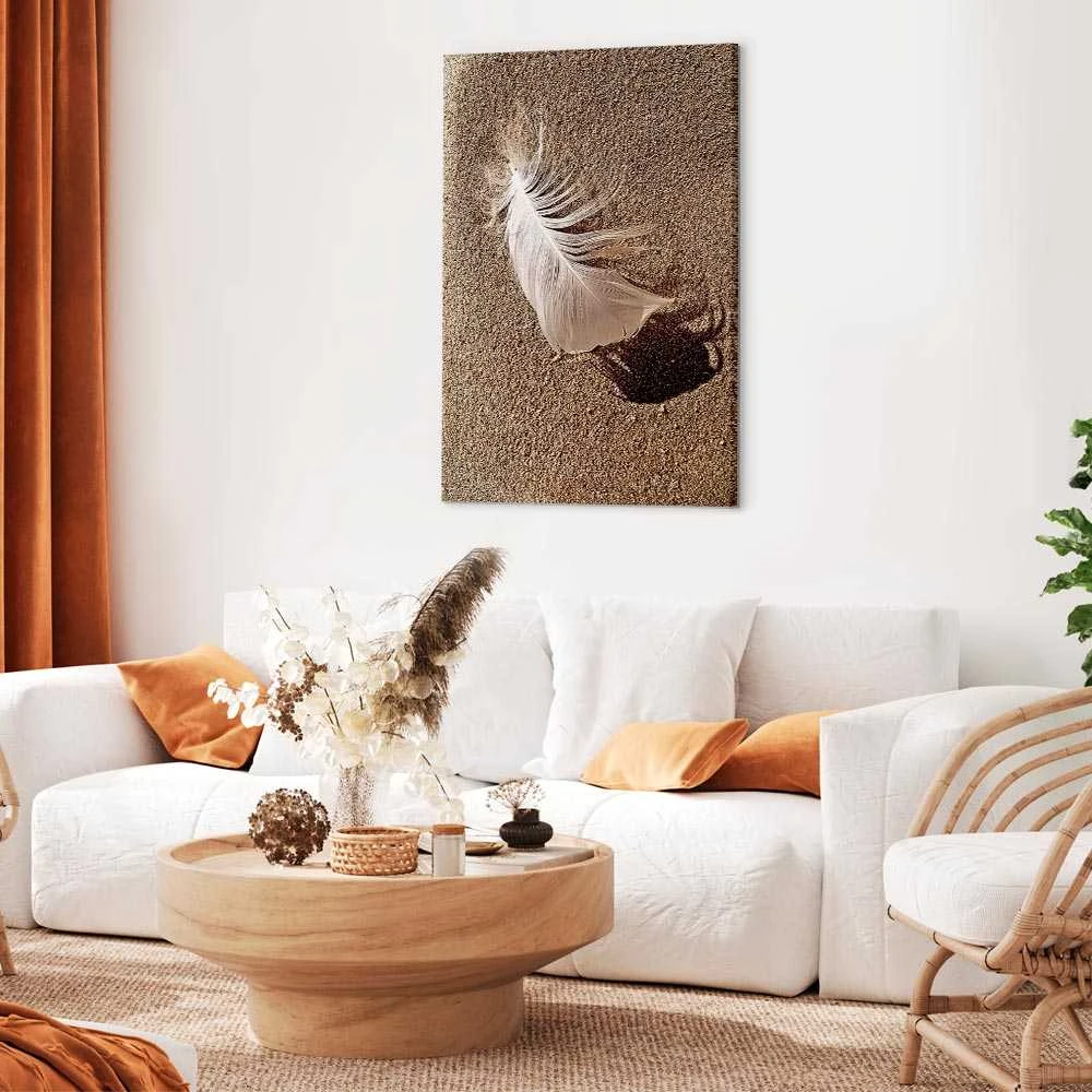 Artgeist Paveikslas - Feather on the Sand (1 Part) Vertical