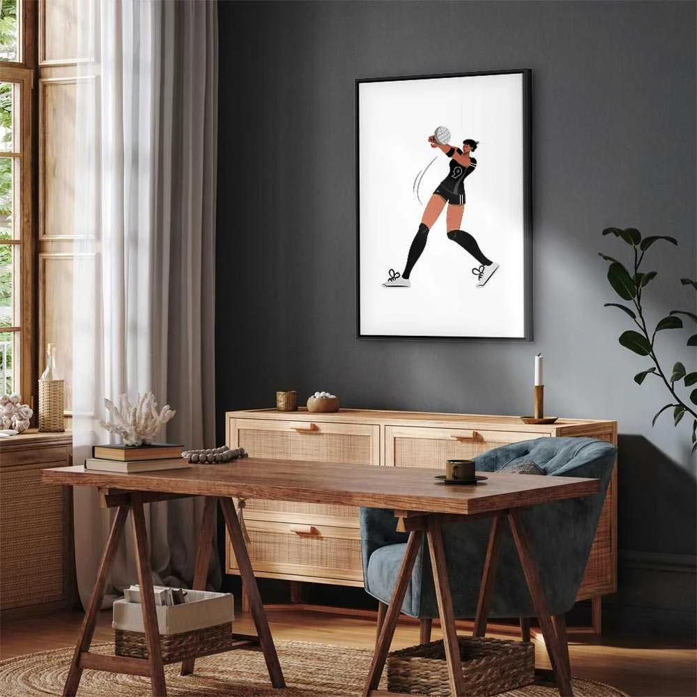 Artgeist Paveikslas - Female Volleyball Player Illustration