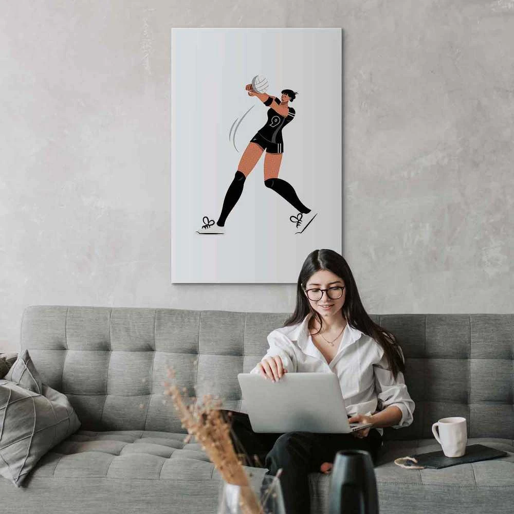 Artgeist Paveikslas - Female Volleyball Player Illustration