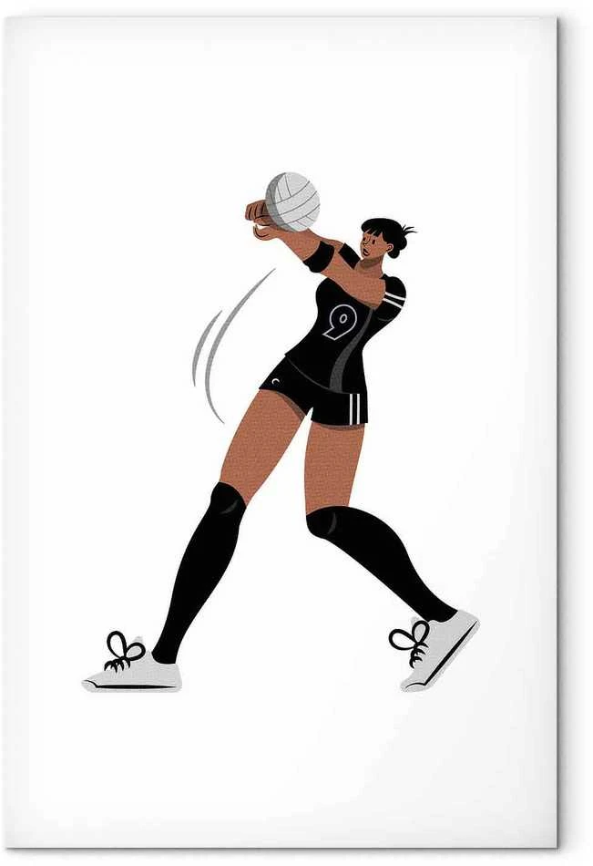 Artgeist Paveikslas - Female Volleyball Player Illustration