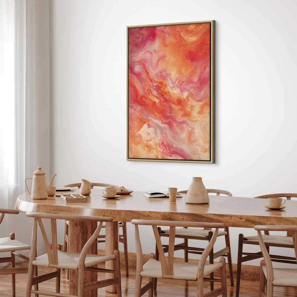 Artgeist Paveikslas - Fiery Colors - Dynamic Shapes in Colors of Fire and Rožinė