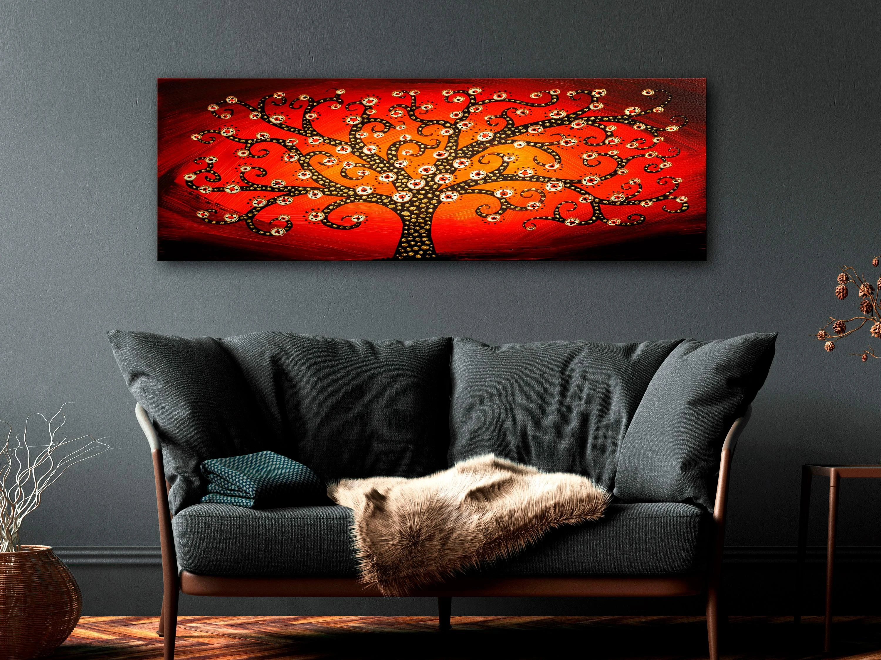 Artgeist Paveikslas - Fiery Tree (1 Part) Narrow