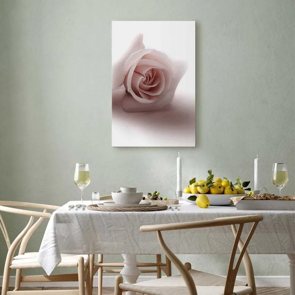 Artgeist Paveikslas - Floral Glamour Glow (1-part) - Delicate and Pastel Rožinė Rose
