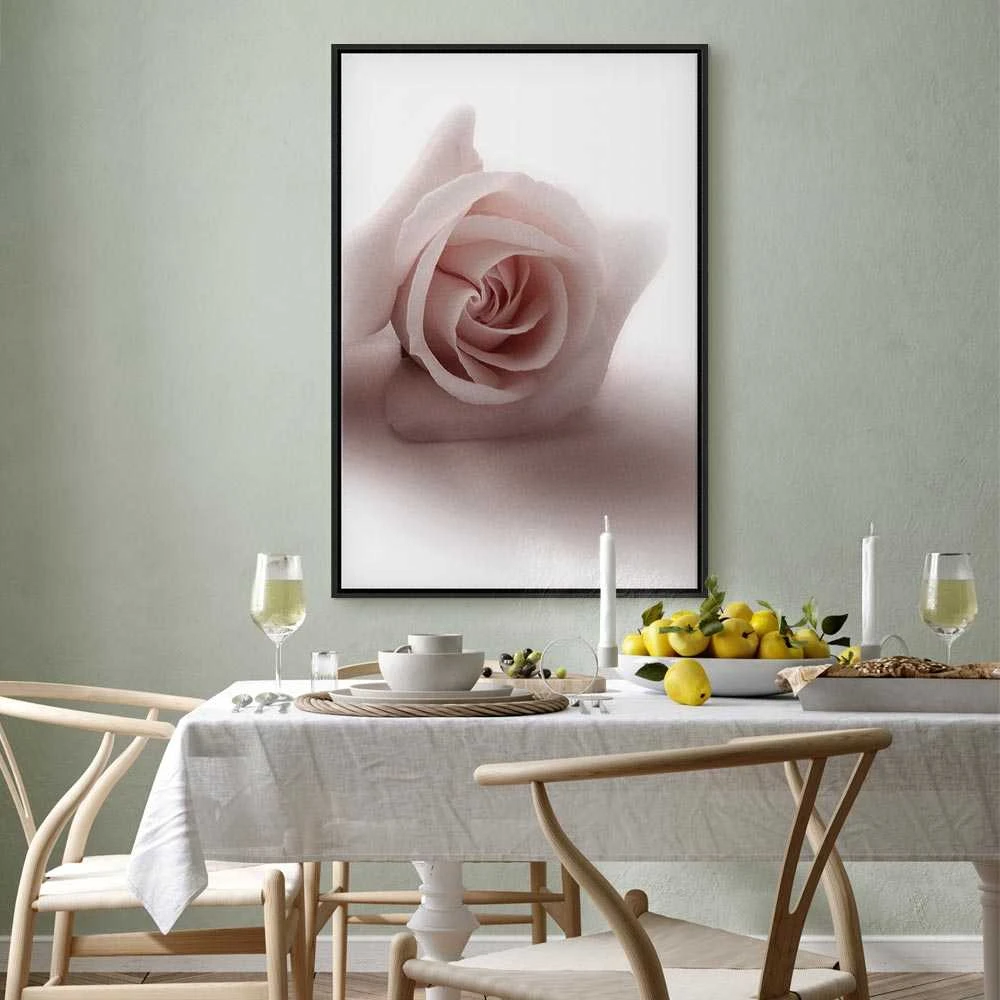 Artgeist Paveikslas - Floral Glamour Glow (1-part) - Delicate and Pastel Rožinė Rose