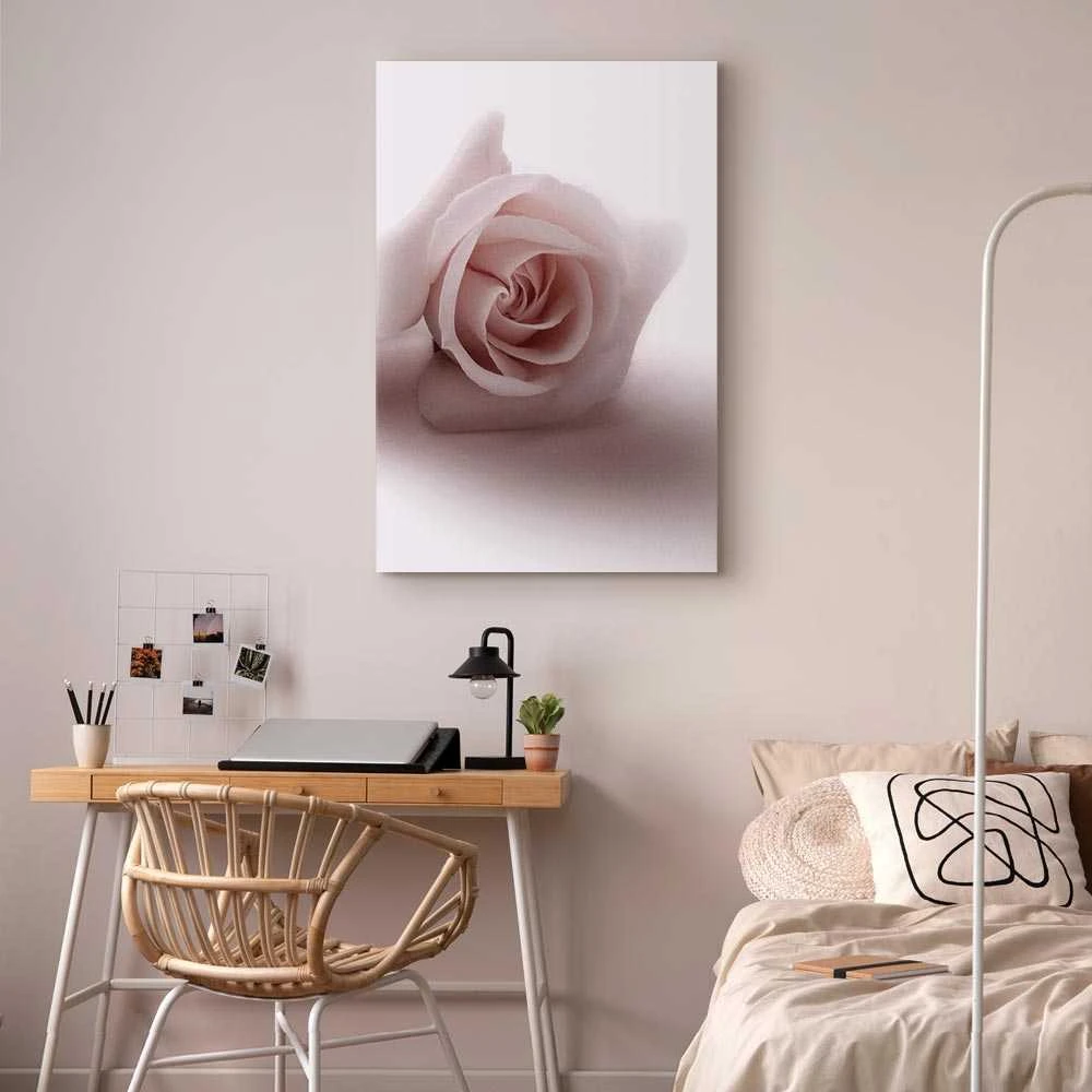 Artgeist Paveikslas - Floral Glamour Glow (1-part) - Delicate and Pastel Rožinė Rose