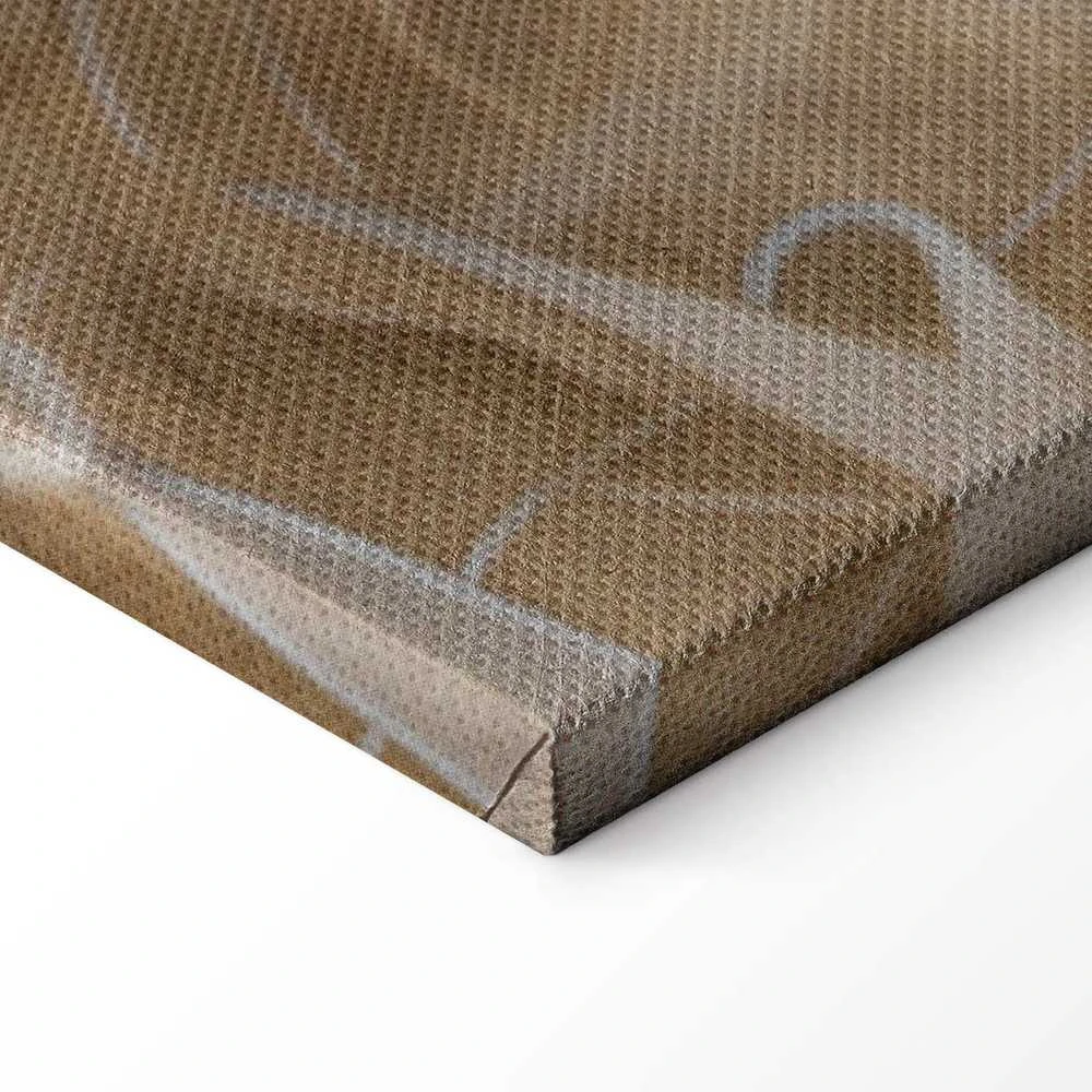 Artgeist Paveikslas - Floral Ornaments Carved in Delicate Sepia and Brown Shades