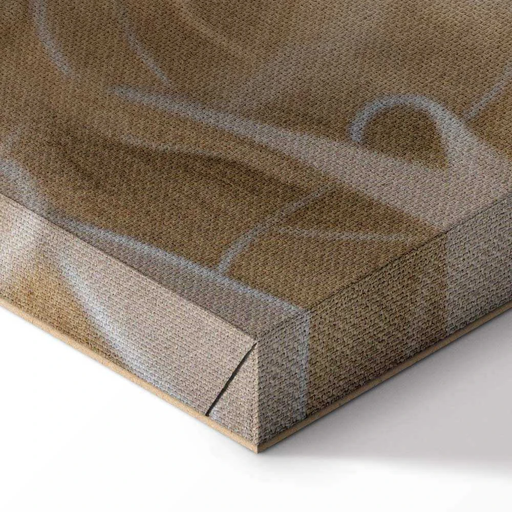 Artgeist Paveikslas - Floral Ornaments Carved in Delicate Sepia and Brown Shades