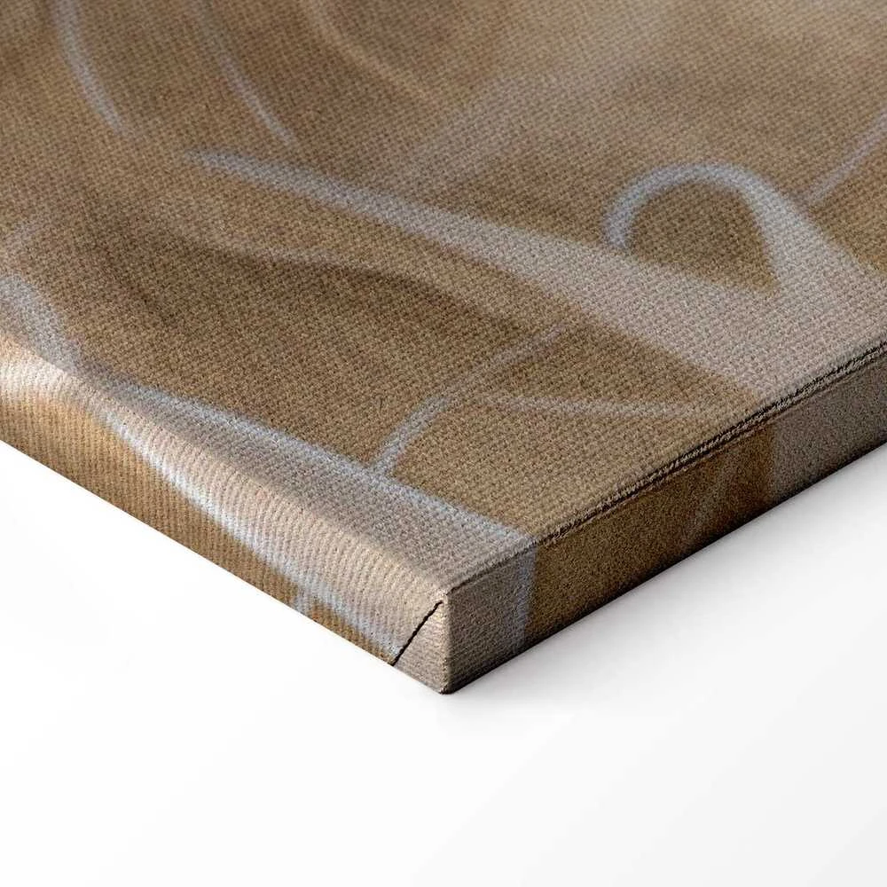 Artgeist Paveikslas - Floral Ornaments Carved in Delicate Sepia and Brown Shades