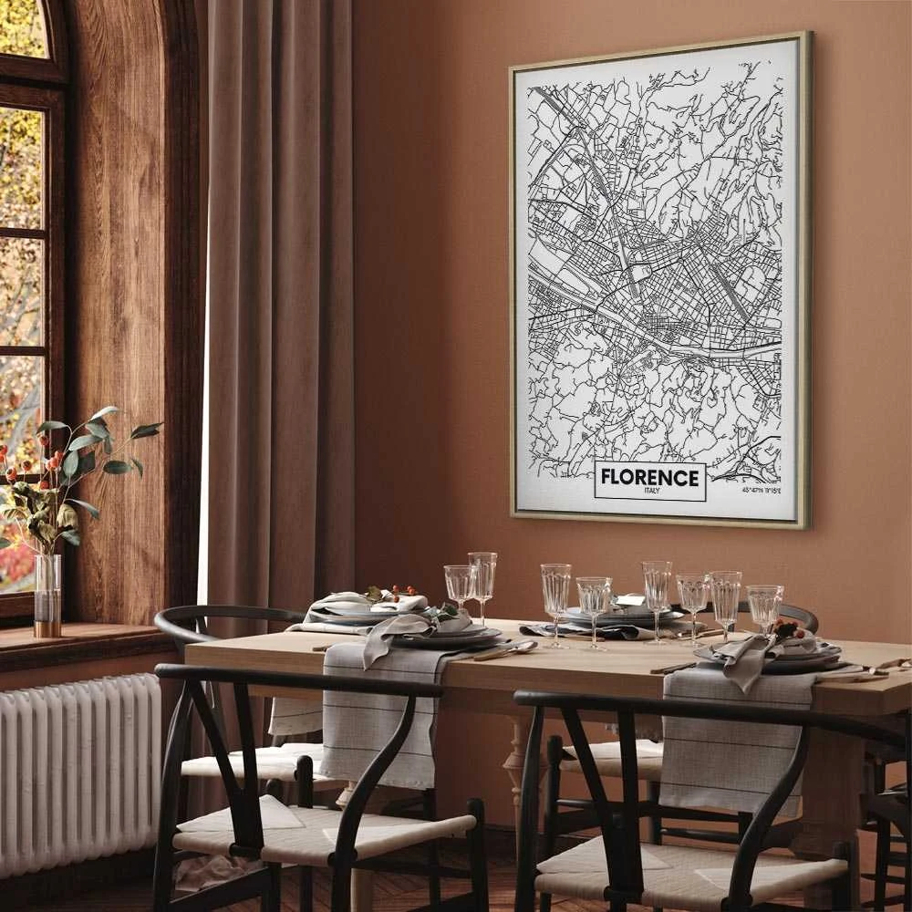 Artgeist Paveikslas - Florence Map (1 Part) Vertical
