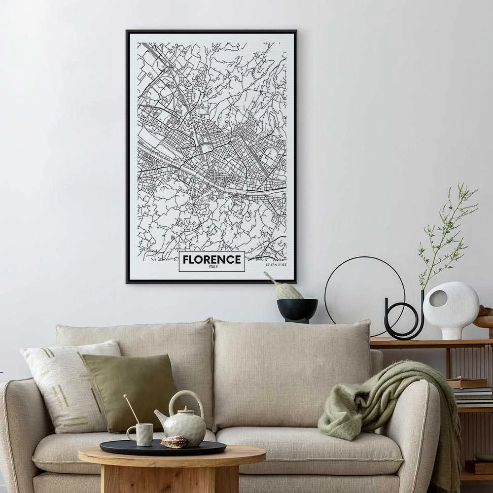 Artgeist Paveikslas - Florence Map (1 Part) Vertical