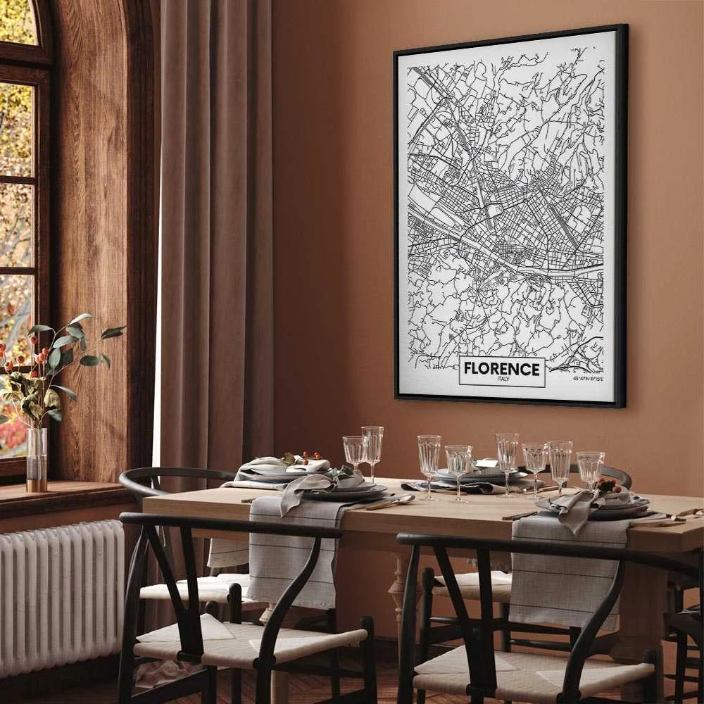 Artgeist Paveikslas - Florence Map (1 Part) Vertical