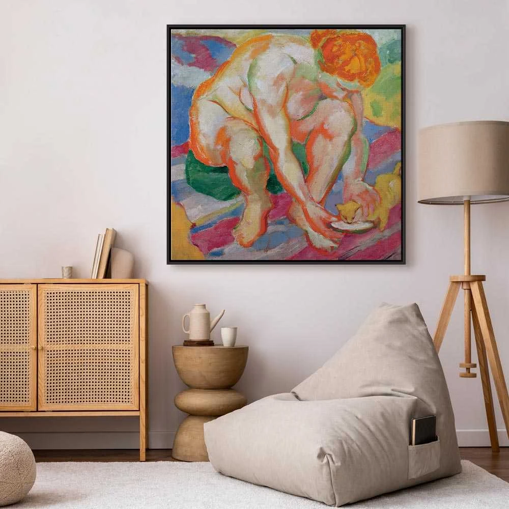 Artgeist Paveikslas - Franz Marc – Nude with cat
