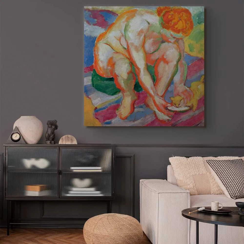 Artgeist Paveikslas - Franz Marc – Nude with cat