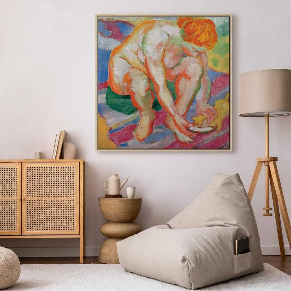 Artgeist Paveikslas - Franz Marc – Nude with cat