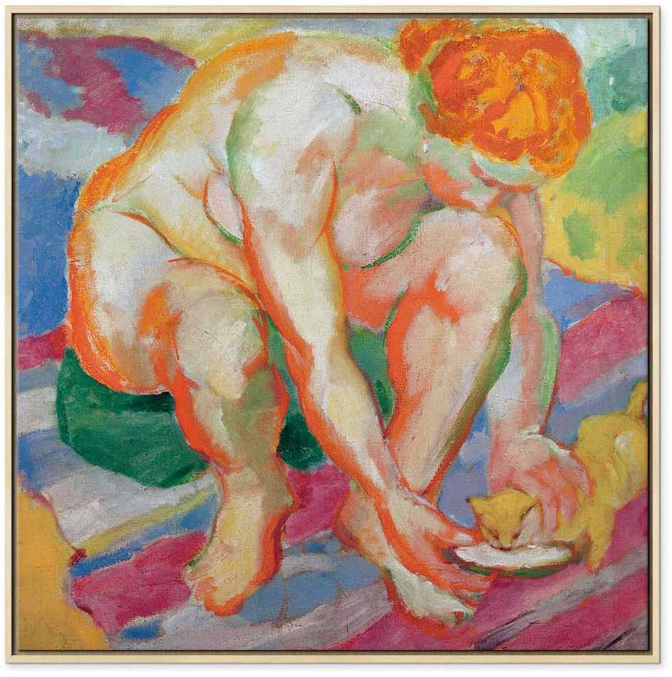 Artgeist Paveikslas - Franz Marc – Nude with cat